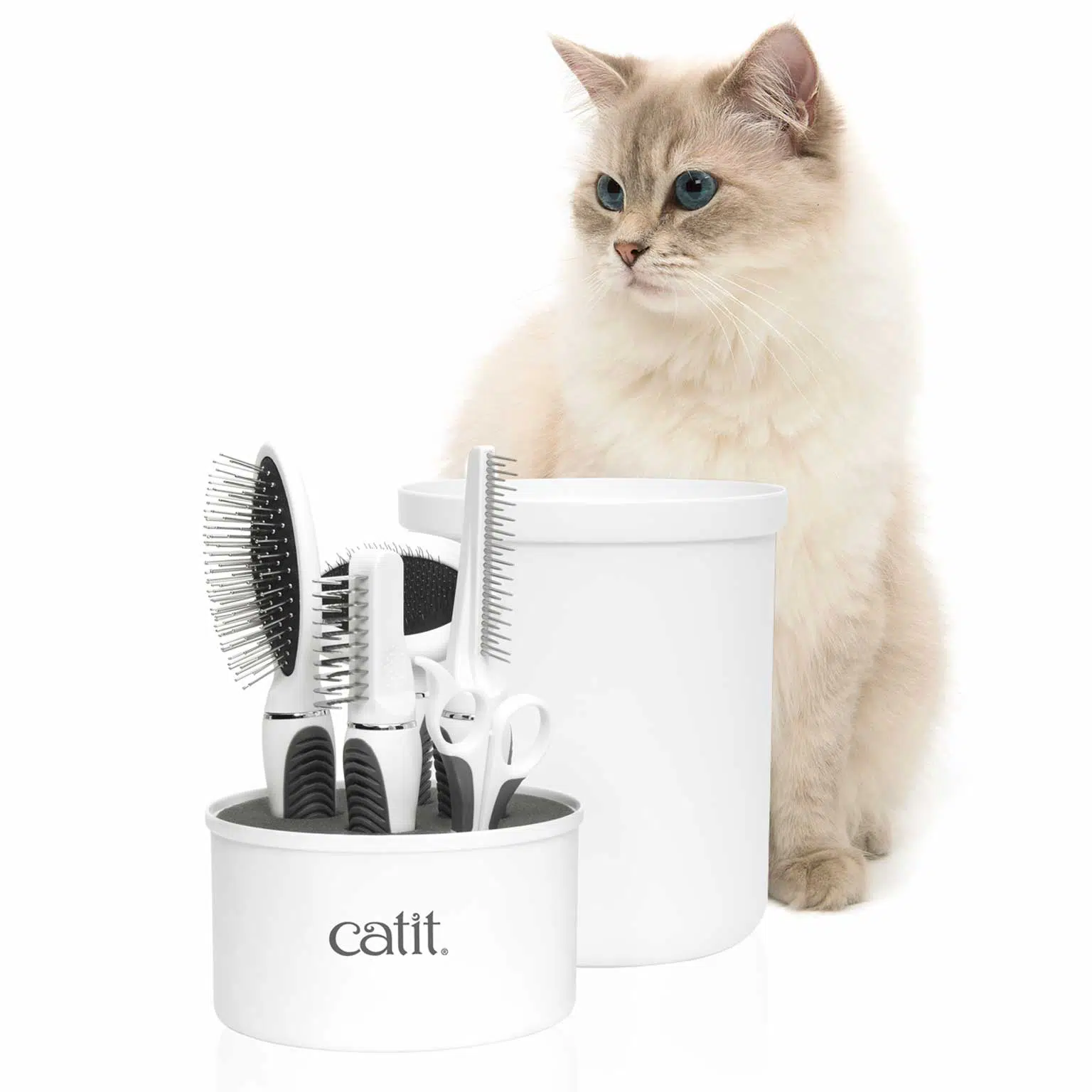 Cat brushes for long hair care