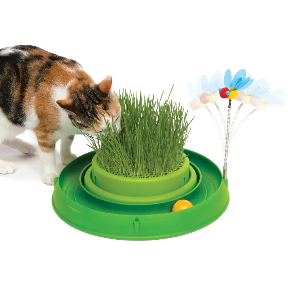 CATIT PLAY CIRCUIT BALL WITH CAT GRASS